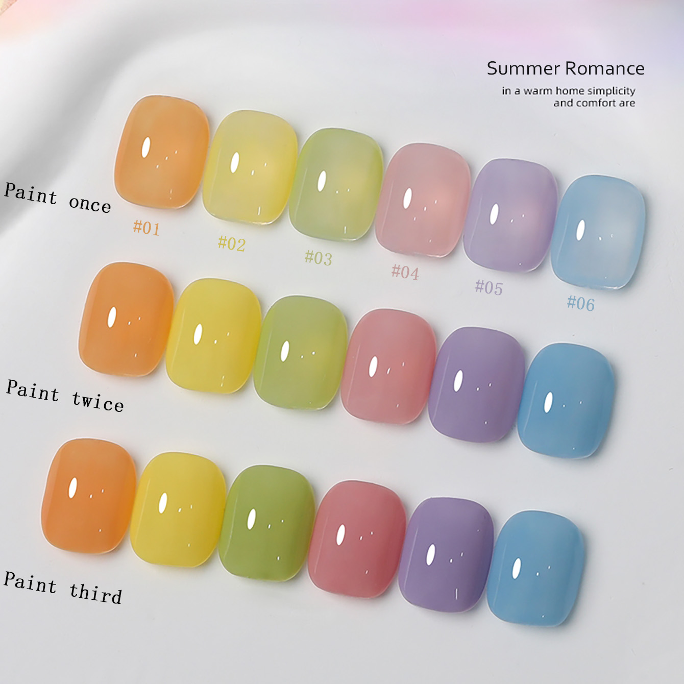 Nail Art Valentines Day - SHAKA 1-6 ชิ้นโรแมนติกมาการอง แคนดี้ ซีรีส์ 6