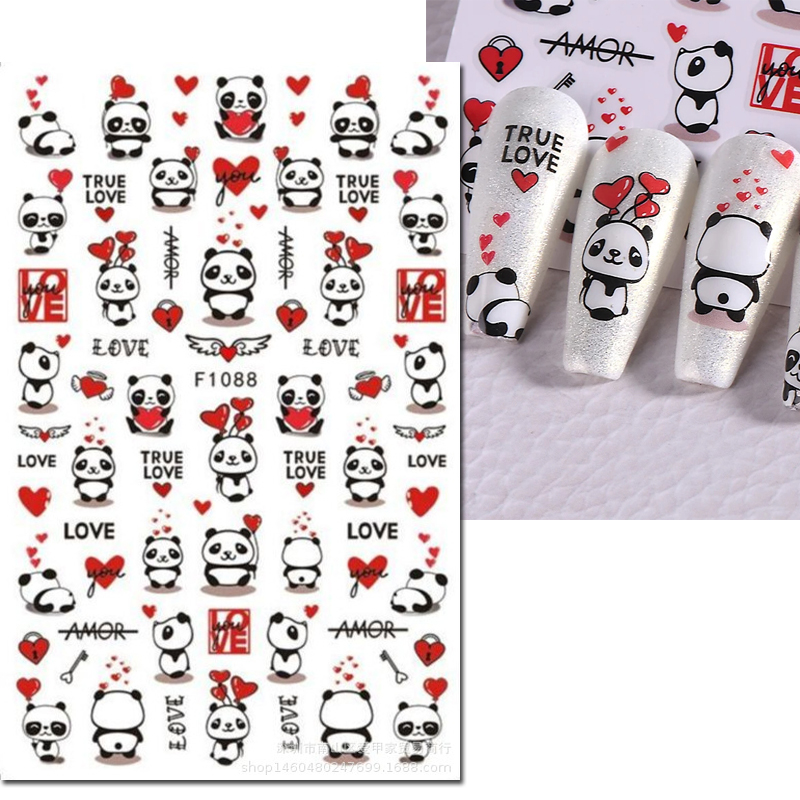 3d Nail Art Decals วันวาเลนไทน - Nail Art Valentines Day บทวิจารณ์และราคา