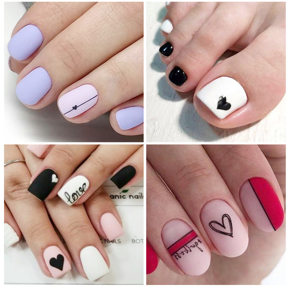 Nail Art Decals Love Hearts ตั - Nail Art Valentines Day บทวิจารณ์และราคา