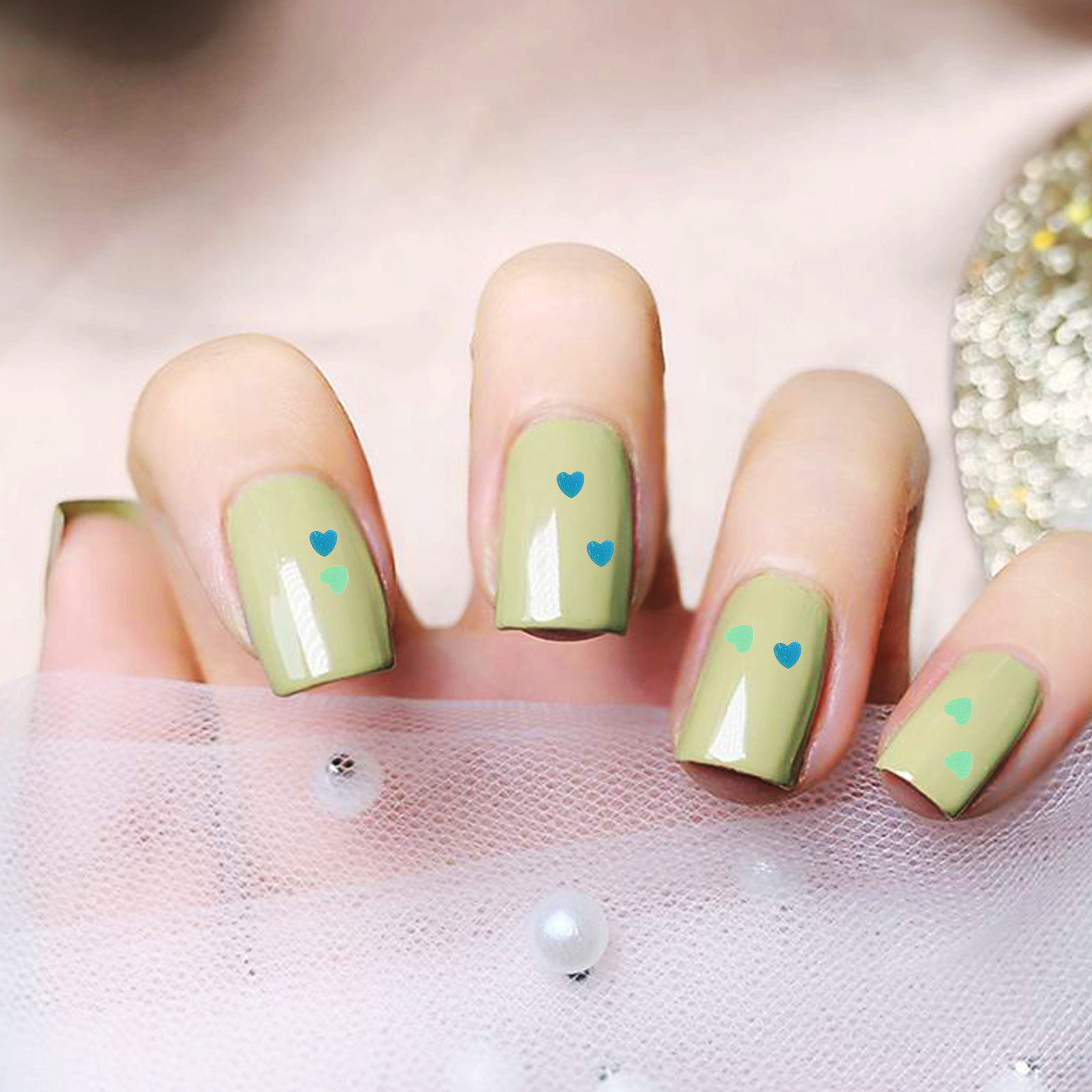 1 ชุด ชิ้นส่วนตกแต่งเล็บรูปหัว - Nail Art Valentines Day บทวิจารณ์และราคา
