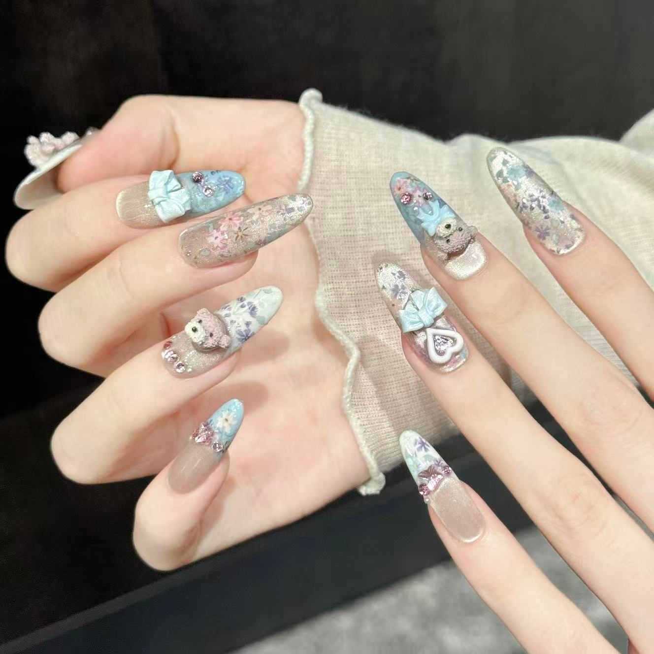 10 ชิ้น ชุดตกแต่งเล็บรูปวงรีแบ - Nail Art Oval บทวิจารณ์และราคา