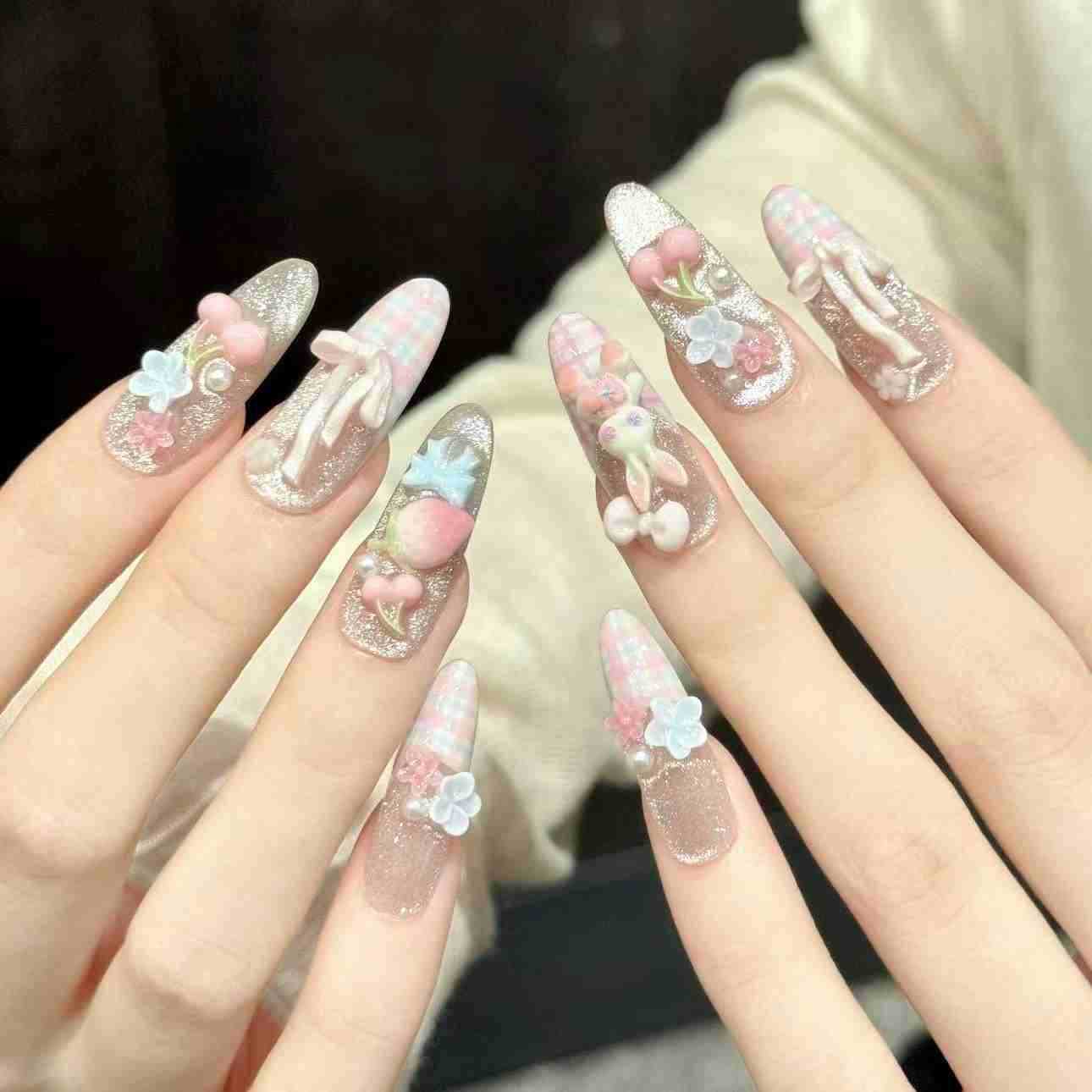 10 ชิ้น ชุดตกแต่งเล็บรูปวงรีแบ - Nail Art Oval บทวิจารณ์และราคา