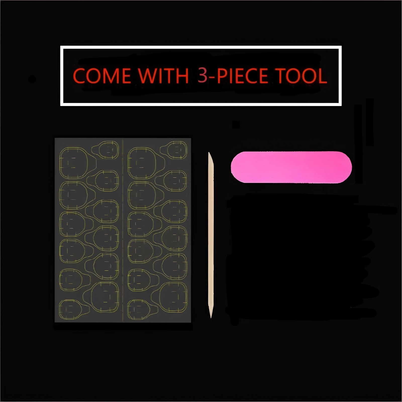 เล็บปลอมรูปวงรียาว 10 ชิ้น ทำด - Nail Art Oval บทวิจารณ์และราคา