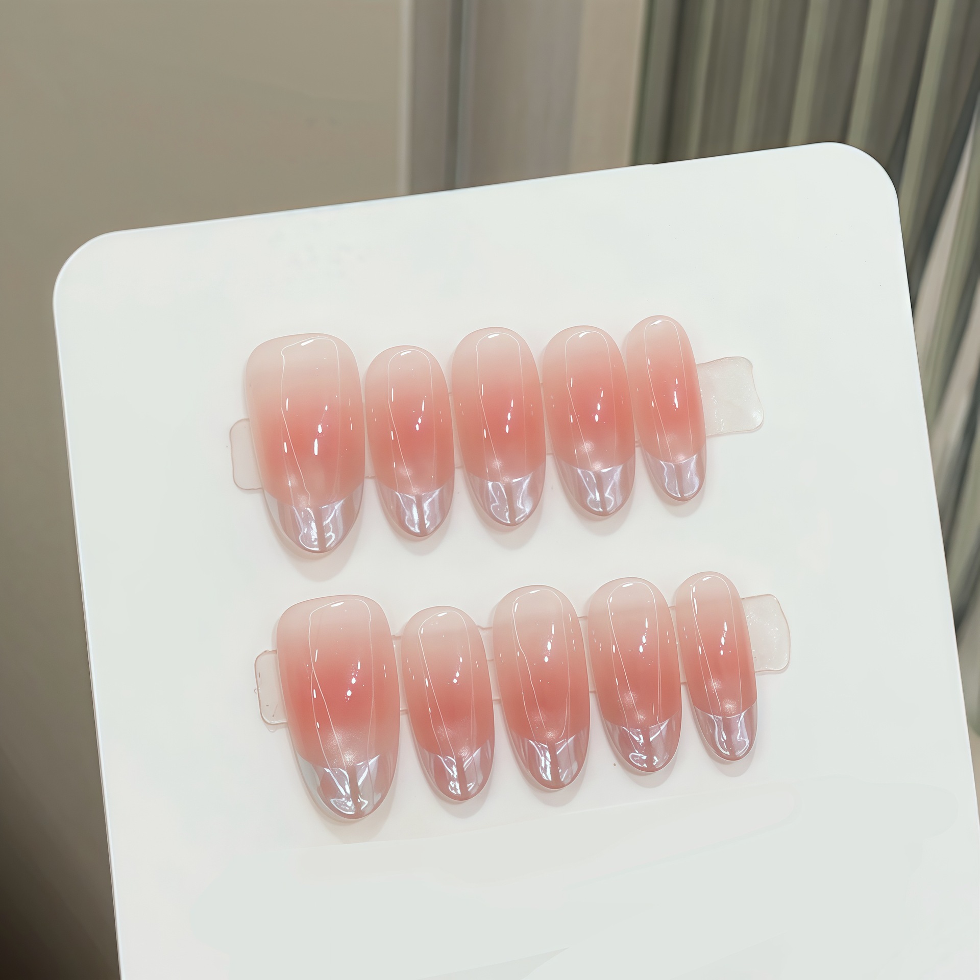 เล็บปลอมรูปวงรีแบบกดติด 10 ชิ้ - Nail Art Oval บทวิจารณ์และราคา