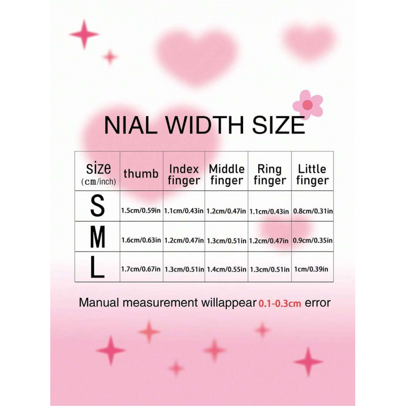 เล็บปลอมทำมือสีชมพู 10 ชิ้น ทร - Nail Art Oval บทวิจารณ์และราคา