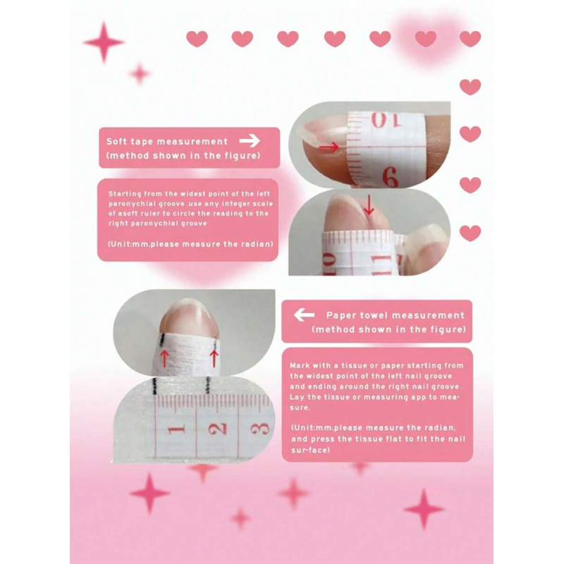 เล็บปลอมทำมือสีชมพู 10 ชิ้น ทร - Nail Art Oval บทวิจารณ์และราคา